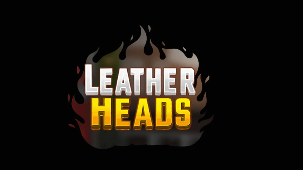 Tampilan visual slot Leatherheads dengan tema pemadam kebakaran neon