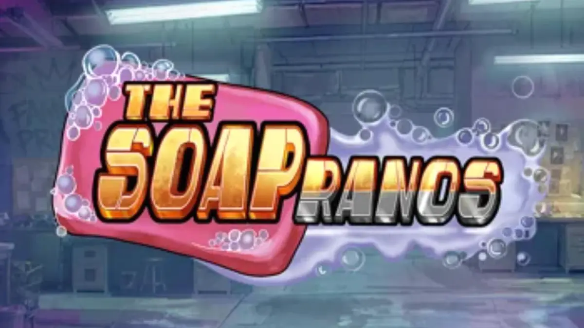 Tampilan visual slot The Soapranos dengan tema mafia dan binatu